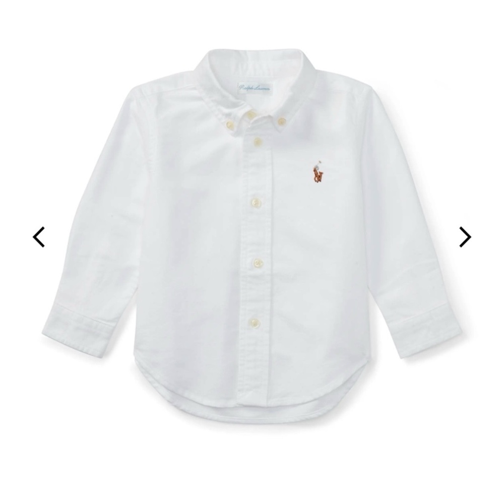 Ralph Lauren Baby Oxford Chambray Shirt in White